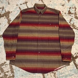 Vintage Woolrich Striped Button Down Shirt Size 2XL 90s